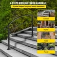 thumbnail image 6 of VEVOR Easy Assemble Staircase and Railing Handrails with Handrail Powder, Iron Metal Black, 27.43 lb, 6 of 10