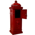 thumbnail image 3 of Large Capacity Outdoor Mailbox, Rainproof Floorstanding Letter Box Statue for Garden, Residential Use, Red, 3 of 9