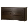 thumbnail image 1 of Prepac Fremont 6 Drawer Dresser in Espresso, 1 of 4