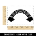 thumbnail image 2 of Traditional Rainbow Rectangle Rubber Stamp Stamping Scrapbooking Crafting - Large 2.5in, 2 of 7