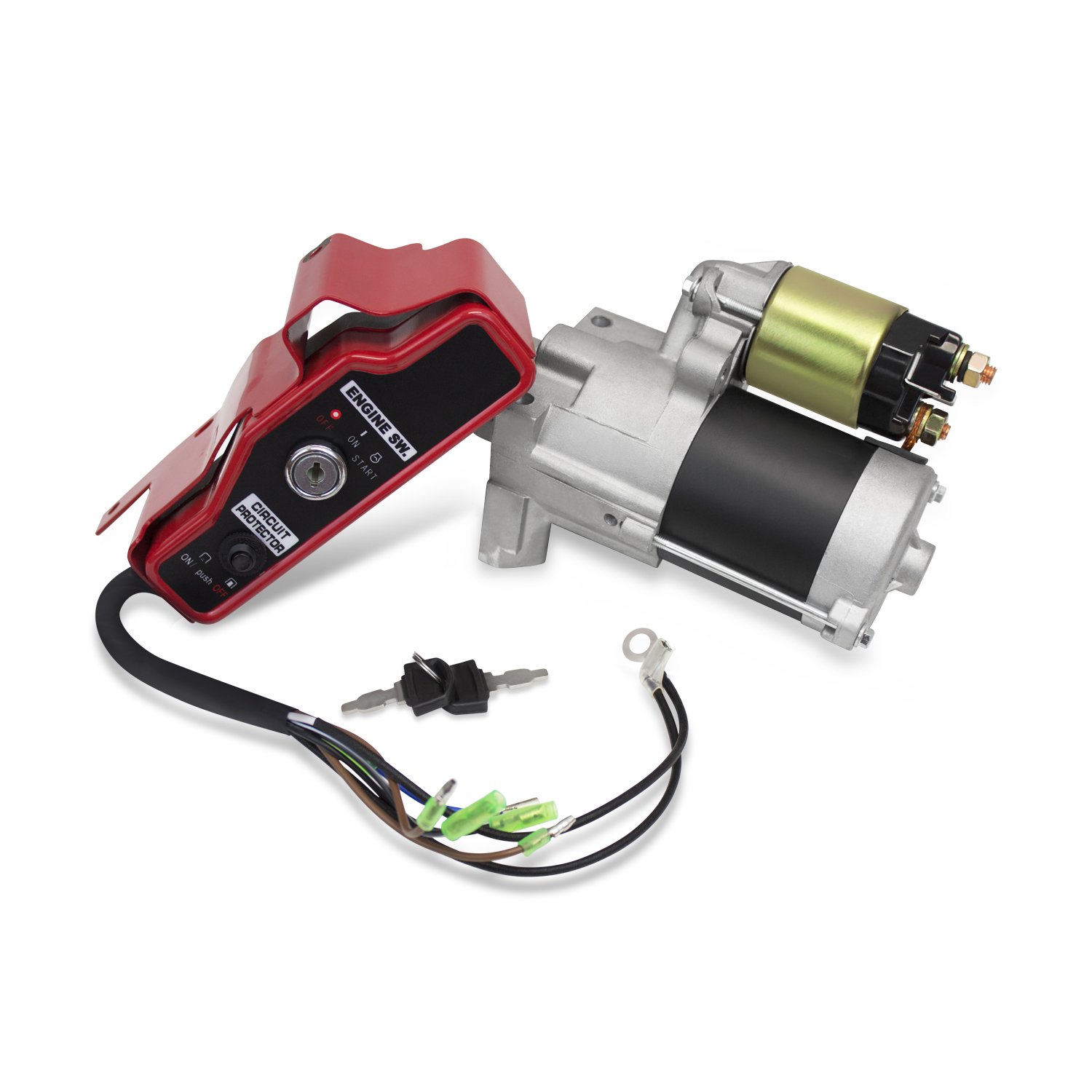 Electric Starter Motor & Ignition Switch Box fits Honda GX610, GX620