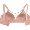 thumbnail image 4 of Women's Push Up Lace Bra - Underwire Padded Add 1 Cup, Full Coverage Plunge T-Shirt Bra, Comfort Lift Up for Everyday Use Light pink 40, 4 of 6