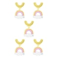 thumbnail image 2 of Inteprter Cepillo de para niños en forma de U de silicona Boca completa Cepillo de para bebés de doble cara Limpieza manual de la lengua Amarillo 5piezas Inteprter CBP186567, 2 of 6