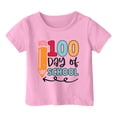 thumbnail image 3 of LUOGENLI T-Shirt pour Filles Enfant Filles et Garçons Col Rond Manche Courte Tee Été Décontracté T-Shirt Maxi Hauts Ensembles Filles Tenue 2 Pcs Boho 12-13 Ans, 3 of 4