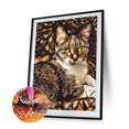 thumbnail image 1 of Cuadros Decorativos Kit de pintura de diamantes 5D Cat Square Diamonds DIY Animal Crafts Tmvgtek embutido en tela, 1 of 1