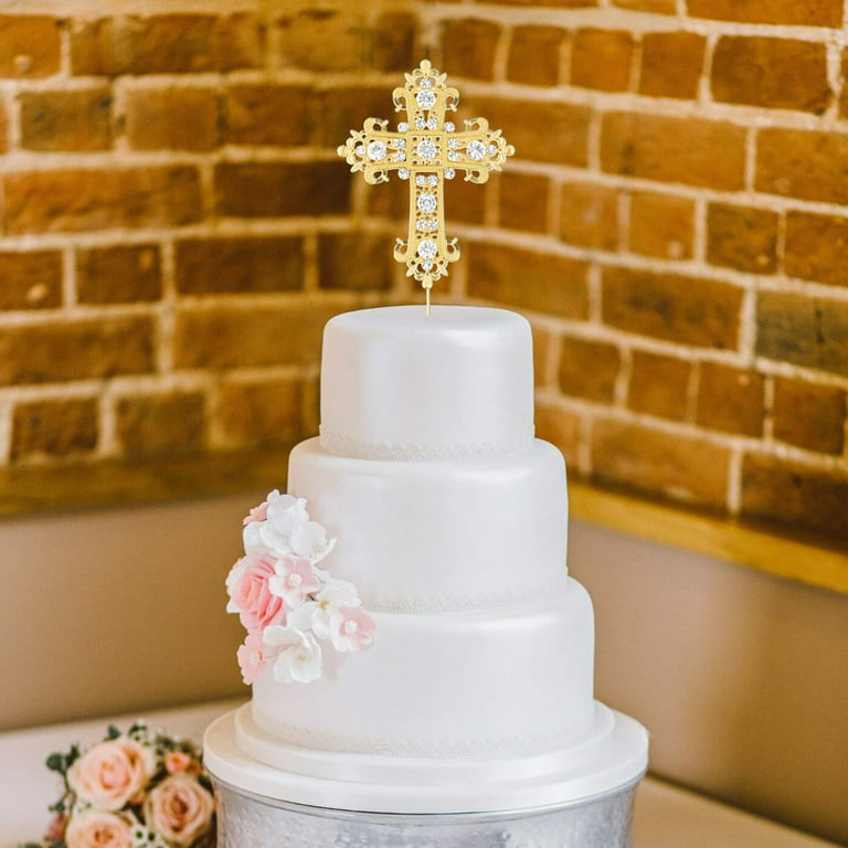 Baptism Cake Topper - Christening - Gold – VividEditions