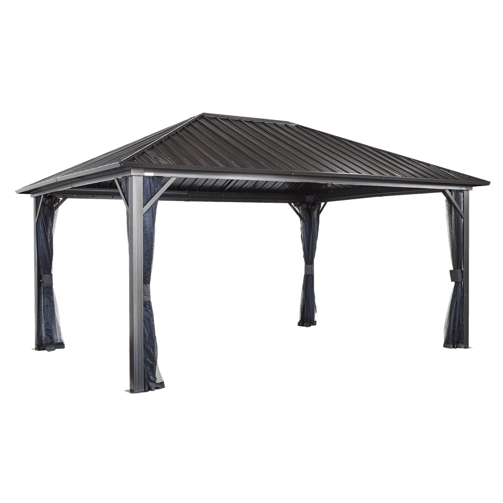 Sojag GENOVA 12' x 16' Gazebo, Galvanised Steel Roof & Mosquito Netting
