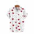 thumbnail image 5 of Handshe Men's Short Sleeve Casual Shirt with Valentine's Day Print for Dating and Daily Wear, 5 of 6