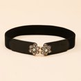 thumbnail image 6 of IQOGKRN Women's Elastic Wide Waist Belt with Buckle Stretchy Cincher for Dresses & Coats Black4 One Size, 6 of 8