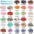 thumbnail image 2 of Kit para hacer joyas de cristal de 1400 piezas, cuentas de piedras preciosas de 28 colores para hacer joyas, cuentas de piedra irregulares para hacer collares, pulseras, anillos y pendientes., 2 of 5