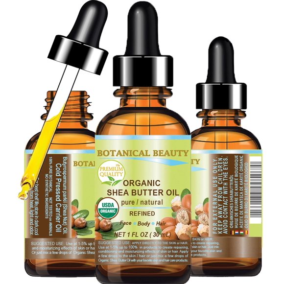 Hidratante para la piel, aceite de manteca de karité orgánico Botanical Beauty, 30 ml