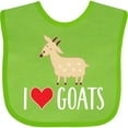 thumbnail image 3 of Inktastic Goat Cute I Love Goats Farm Animal Boys or Girls Baby Bib, 3 of 4