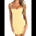 thumbnail image 2 of Vestidos Góticos Mini para Mujer, con Tirantes de Flores y , Corte A, Estilo Grunge Alternativo. Amarillo L, 2 of 7