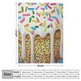thumbnail image 4 of Fenyluxe Cake Sprinkles Hyperrealism Print Flannel Throw Blanket All Seasons Soft Plush Blanket 40x50in, 4 of 6