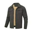thumbnail image 3 of Mrmaere Men's Collared Jacket Corduroy Fabric Multi-Pocket Warm Stylish Outerwear for Daily & Casual Gray XXXXXL, 3 of 3