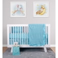 thumbnail image 1 of BabyFad Minky Ultra Blue 9 Piece Crib Bedding Set, 1 of 4