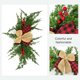 thumbnail image 2 of Guirnalda de buzón de Navidad de 22 pulgadas, corona de ciprés artificial con lazo de bayas rojas, guirnalda de arco de vegetación invernal para decoración de dintel de puerta de pared, 58 cm de largo, 2 of 4
