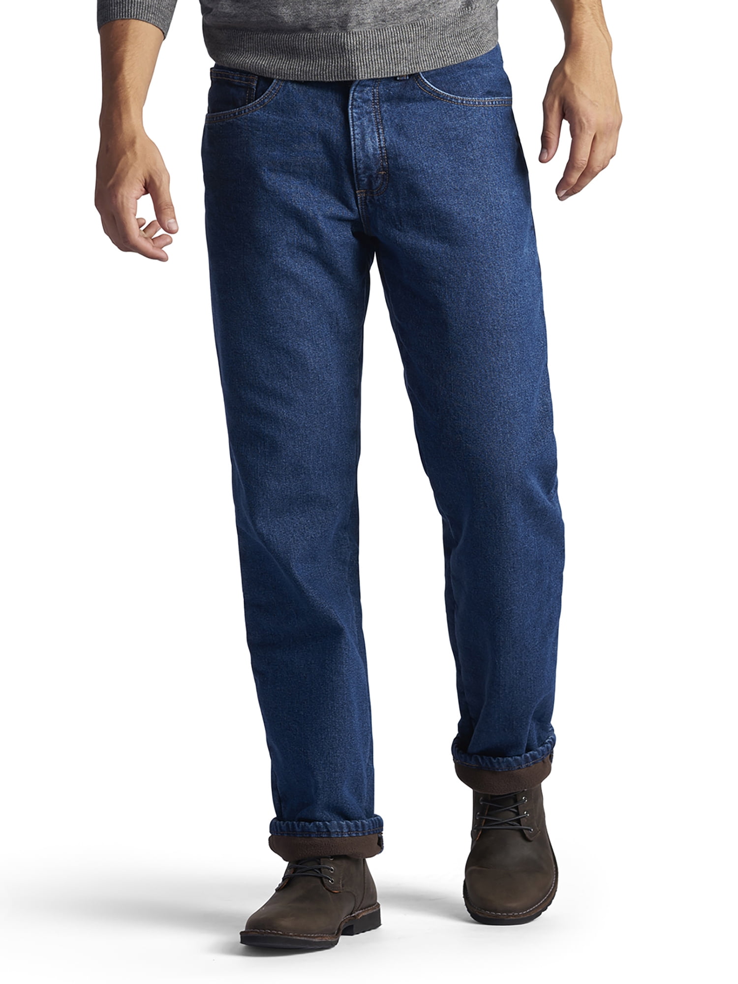 lee women's fleece lined relaxed straight leg jean