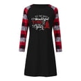 thumbnail image 5 of BLTIBY Christmas Sweatshirt Dress for Women 2024 Xmas Print Winter Fall Round Neck Soft Casual Long Sleeve Fashion Pullover Dresses Outfit with Pockets Trendy Black 2 S, 5 of 8