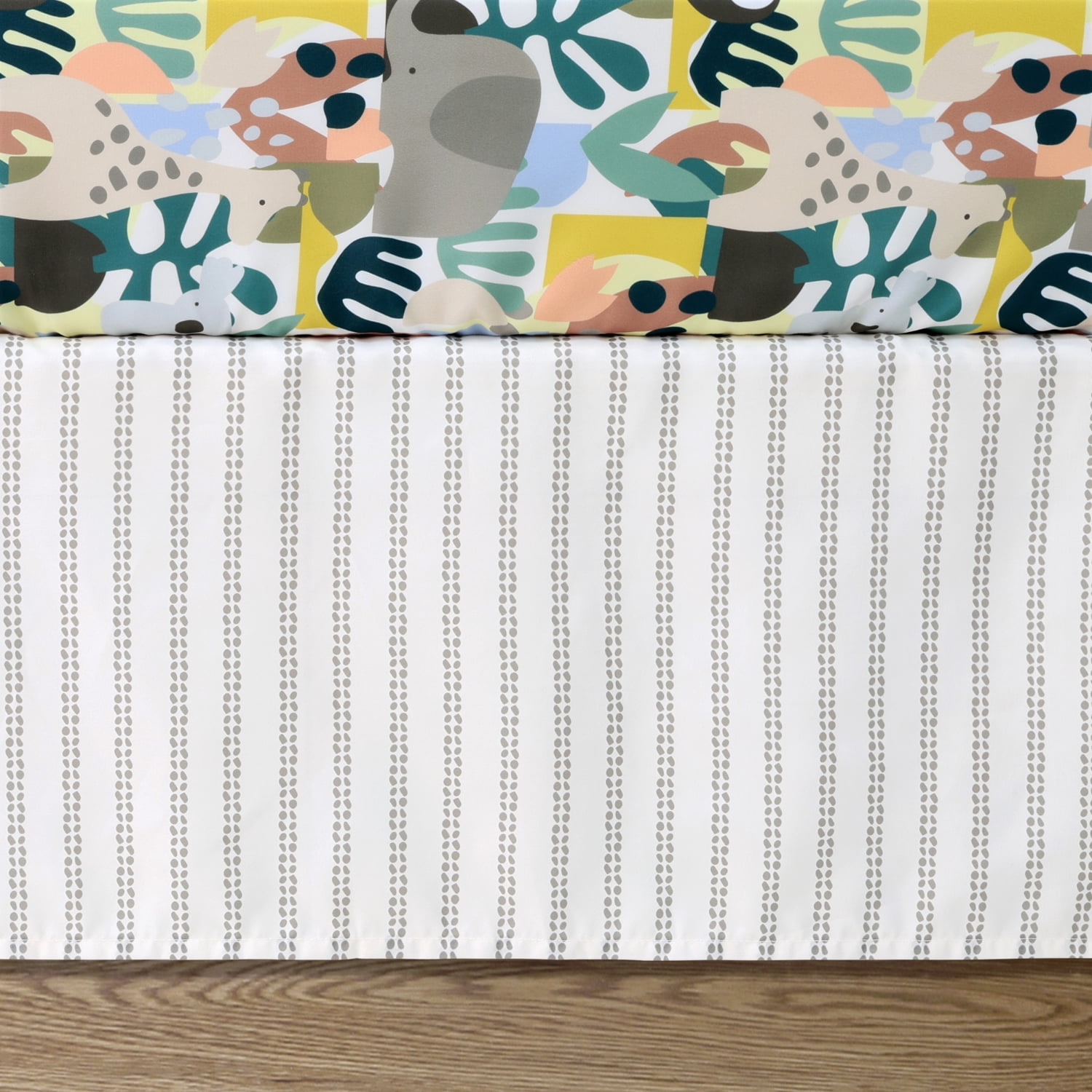 The Peanutshell 3 Piece Safari Puzzle Baby Crib Bedding Set Boy, Baby Boy Nursery Decor, Crib Comforter Set, Accessories Boy, Modern Neutral Jungle