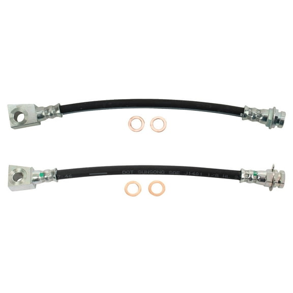 TRQ Rear Brake Hose Set BLA63889 Fits Select 2003-2005 Jeep Liberty