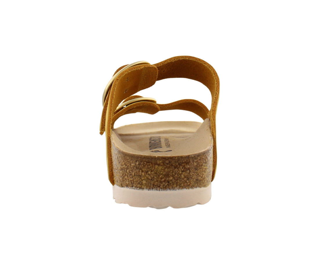 Birkenstock Arizona Big Buckle Nubuck Narrow Unisex Shoes Size: 3; Color: Ochre