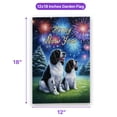 thumbnail image 5 of Happy New Year English Springer Spaniel Family Cheer Winter Midnight Firework Garden Flag 12x18in Double Sided Springers Dog Lover Gifts Outdoor Decor - 02025, 5 of 5