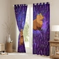 thumbnail image 3 of Erosebridal Capybara Kid Curtains Pack of 2 (42x84 Each), Purple Lavender Flower Curtains Blackout, 3 of 6