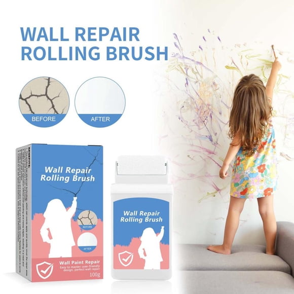Feltree Wall Repair Roller Brush Drill and Crack Filler Wall Repair Paste Filler Repair Graffiti and Scratches 100ml