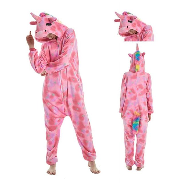 Pijamas de franela de dibujos animados para hombres y mujeres, ropa de dormir Unisex, mono de unicornio, Kigurumi Totoro, disfraces de Anime para adultos, Invierno