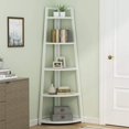 thumbnail image 2 of Tribesigns 70 inch Tall Corner Shelf, 5 Tier Corner Ladder Bookshelf Bookcase  White, 2 of 8
