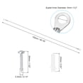 thumbnail image 2 of Stainless Steel Lanyard Cable with Eyelets 0.06" x 39" 1.5mm x 100cm Lock Security Wire Rope with Screws, 4 Pack, 2 of 6