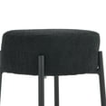 thumbnail image 7 of 24" Tall, Round Bar Stools, Set of 2 - Contemporary upholstered dining stools for kitchens, coffee shops and bar stores - Includes sturdy hardware support legs Black, 7 of 7