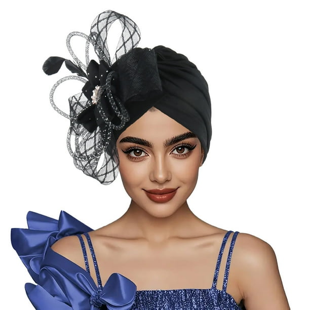 Sombreros de mujer de moda con capas de aire y paneles laterales con flores, sombrero indio para mujer