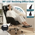 thumbnail image 4 of Hoffree Criss Cross Office Chair with Reversible Armrests, Big and Tall Desk Chair with Footrest, Reclining Ergonomic Computer Chair with Adjustable Headrest, Executive Leather Chair for Home, Black, 4 of 9