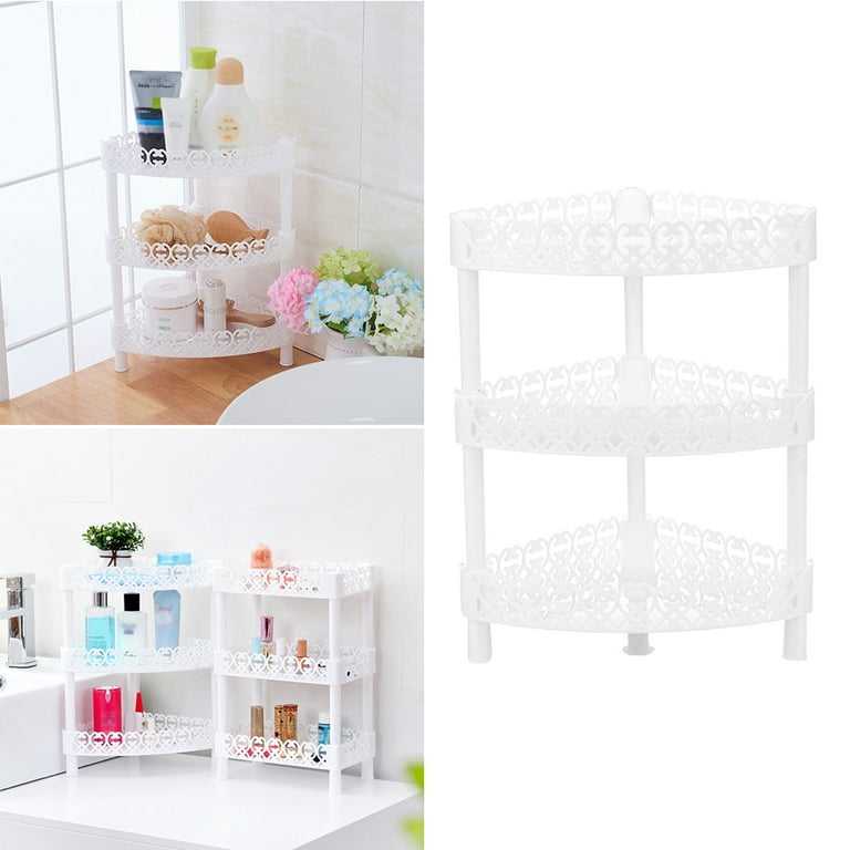 Buy Honestystore 3 Tier Plastic Corner Shelf Organizer Bathroom