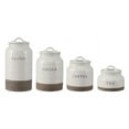 thumbnail image 5 of Young's Inc. Ceramic White & Brown Canister Set of 4, 5 of 5