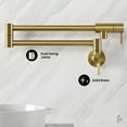 thumbnail image 3 of Ivy Retractable Wall-Mounted Pot Filler in Brushed Gold, 3 of 7