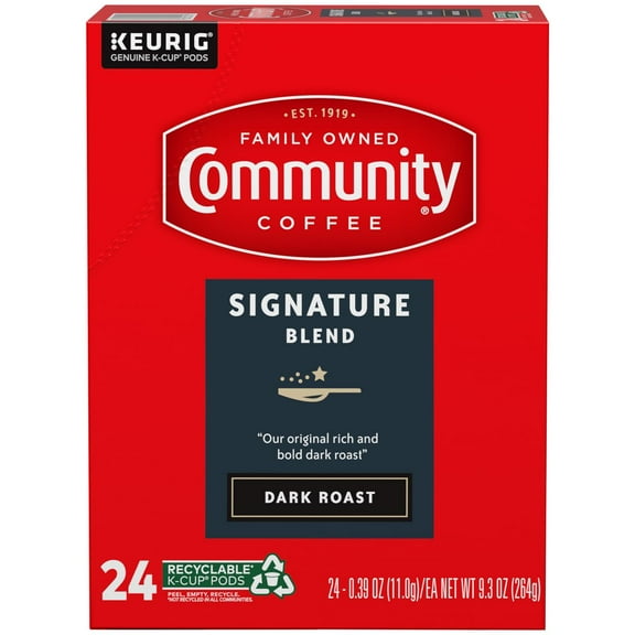 Community Coffee Dark Roast Single Serve Pods - 24ct - Pack of 2