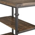 thumbnail image 2 of Weston Home Clayton Wood and Metal Writing Desk, Brown, 2 of 8