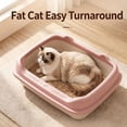 thumbnail image 5 of ICQOVD Semi Enclosed Cat Litter Box with Spray Proof Design Non Stick Easy Clean Pet Toilet for Kittens and Small Cats, 5 of 6