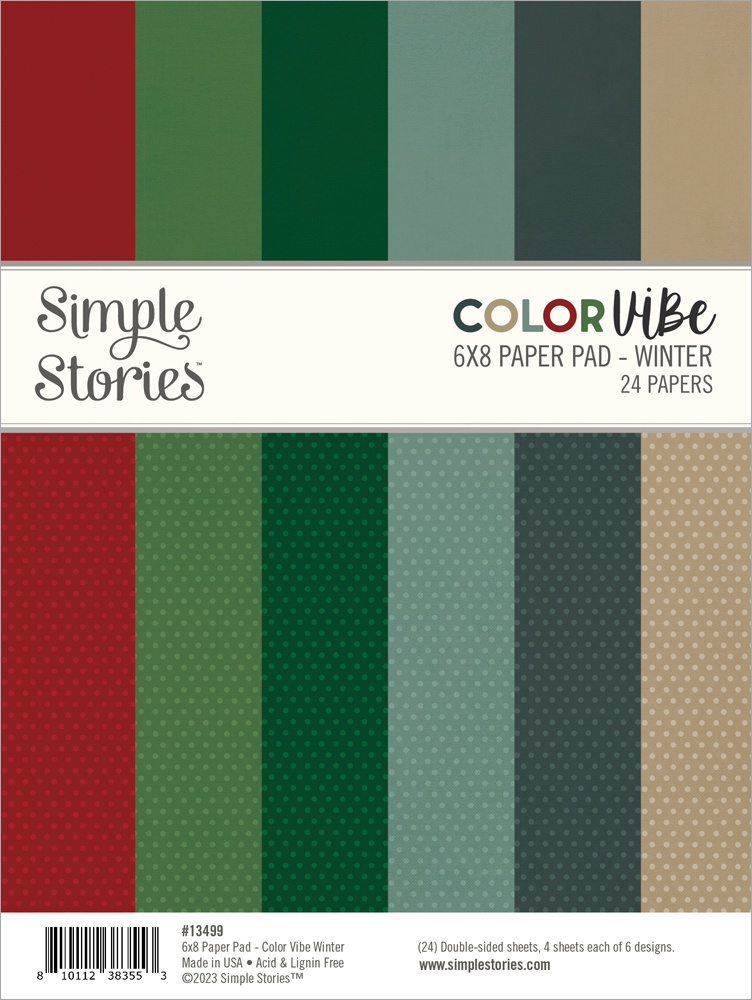 Blocco Carta Double-face Simple Stories - Color Vibe Summer - 6x8 Pollici (24 Fogli)