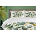 thumbnail image 2 of Ambesonne Eucalyptus Leaves Duvet Cover Set, Branches Polygons, Calking, Peacock Green Mustard, 2 of 5
