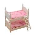 thumbnail image 2 of Decoración de cama de doble capa en miniatura Suministros de dormitorio Coleccionables Regalos multipropósito Modelo de cama de simulación 1:12 para Hugo Literas en miniatura, 2 of 8