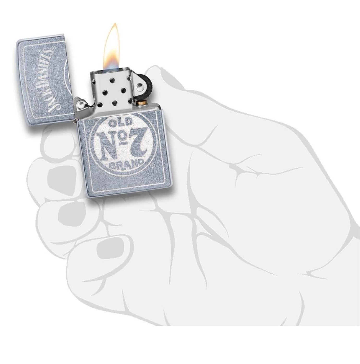 Zippo Street Chrome Jack Daniel Design Lighter