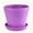 Purple, variant on TUITOONM Mini Plastic Flower Pots with Saucers 4-Inch Colorful Meaty Planters for Home & Office Small Modern Decor with Drainage Holes