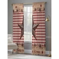 thumbnail image 4 of Country Star Farm Sheer Curtains 96 Inch Length 2 Panels Set for Living Room/Bedroom, Farmhouse Plaid Texas Vintage Fruit Curtain Sheers Drapes Rod Pocket Curtains Window Treatment Set 52''x96''x2, 4 of 7