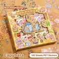 thumbnail image 1 of 100 Sheets Trendy Capybara Animal Stickers Waterproof Non-Repeating Kids Sticker Cartoon Cute Suitcase Decal Children, 1 of 7
