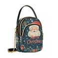 thumbnail image 7 of FORMRS Crossbody Bag for Women Shoulder Cell Phone Purse with Zipper, Blue Christmas Santa, 7 of 7