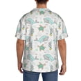 thumbnail image 7 of Goofa Whale And Turtle Printed Men's Casual Short-sleeved Shirt,Lightweight Breathable Button-down,Summer Casual men's top,Versatile Fashion shirt-, 7 of 7